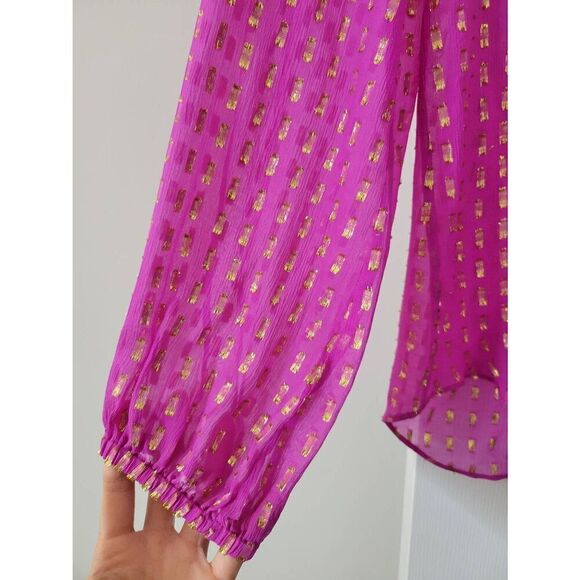 Lilly Pulitzer Silk Colby Top size M MSRP $168 - Picture 2 of 9